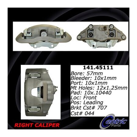 Centric Semi-Loaded Brake Caliper, Parts, 141.45111 141.45111